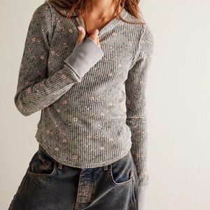 NWOT Free People - We the Free - Pretty Little Thermal in CASHMERE